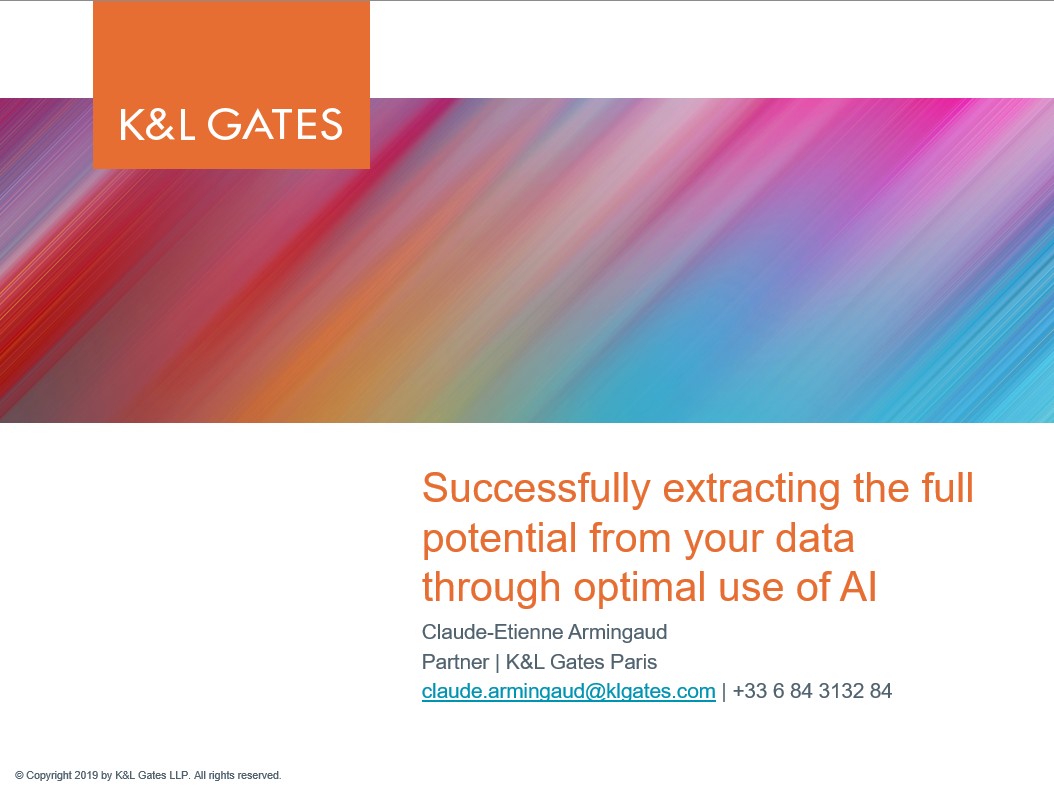 2nd Artificial Intelligence in Corporate Counsel & Law Practice - Successfully extracting the full potential from your data through optimal use of AI